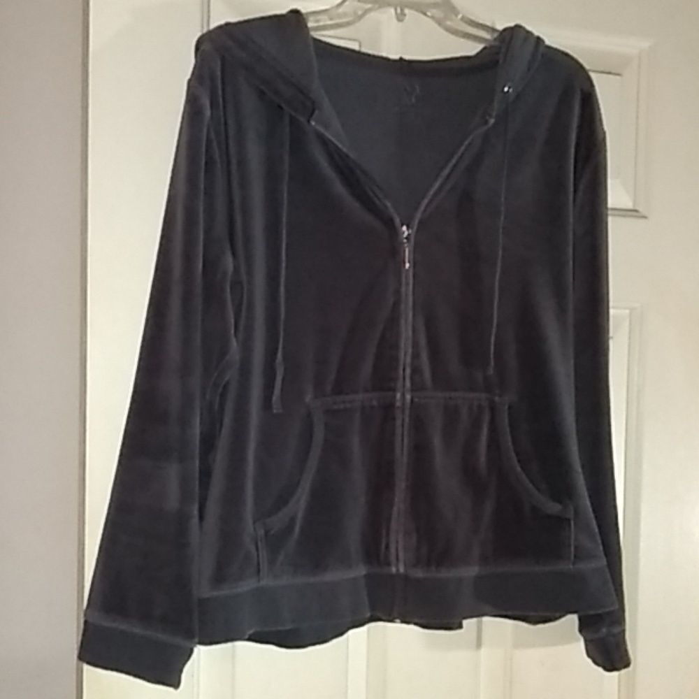 New York & Company Hoodie Women's XXL Pockets Zip Cotton Soft Stretchy Cozy - Picture 2 of 12